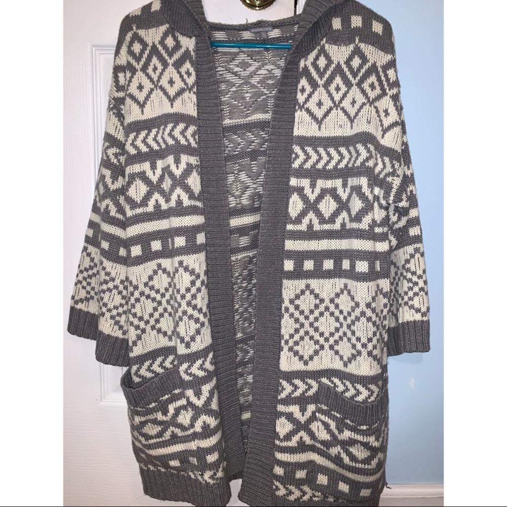 Hooded Cardigan Sweater (Charlotte Russe)